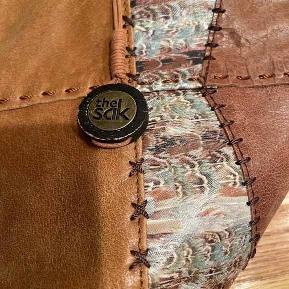 The Sak Indio Satchel Shoulder Bag, Feather Stripe - Picture 2 of 8